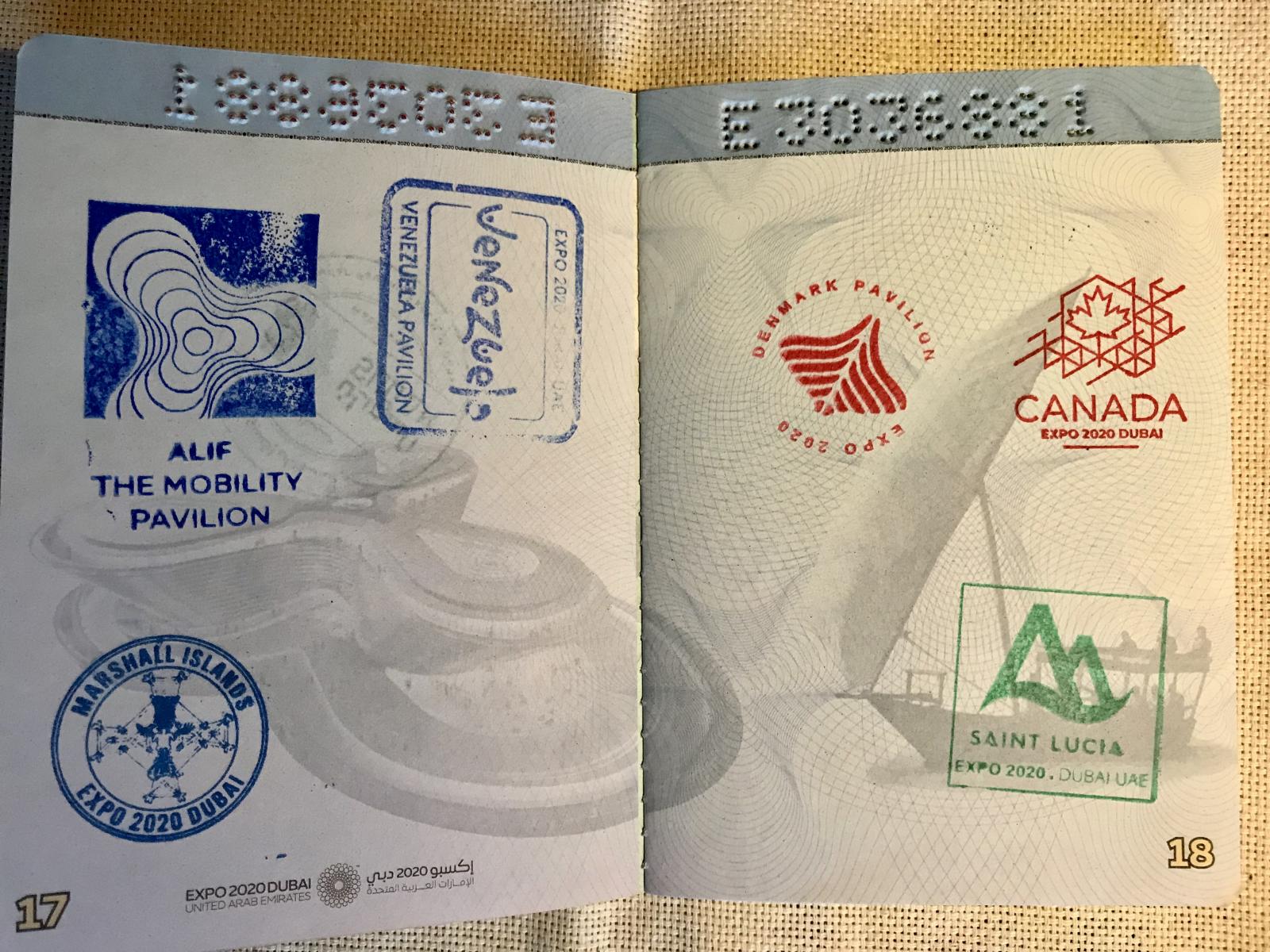 Passport pages