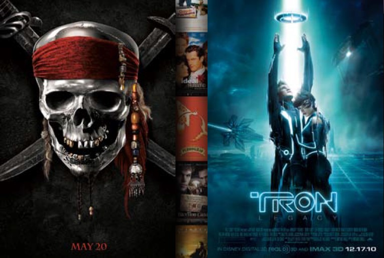 Pirates Skull TRON Movie Poster