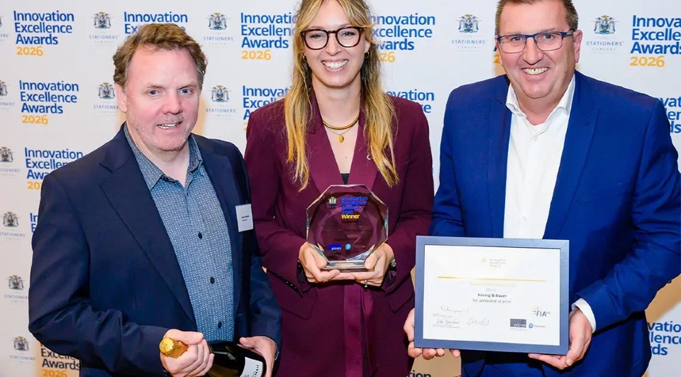 Koenig & Bauer Wins Stationers' Innovation Award for 'Protected at Print' Anti-C